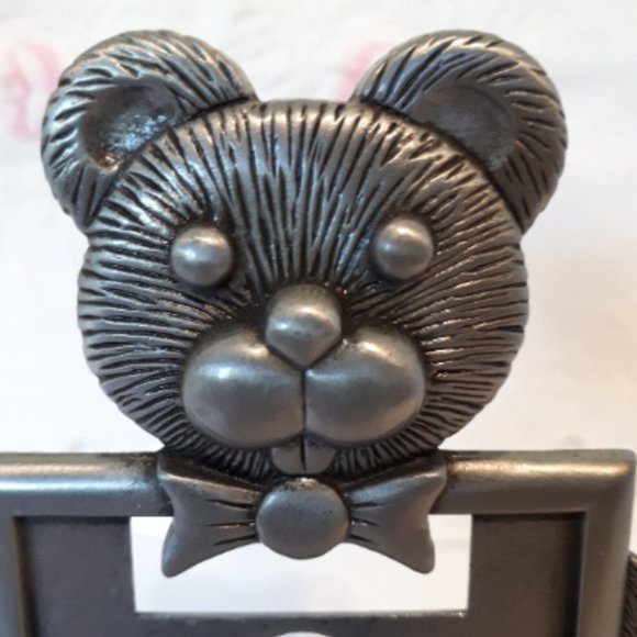 Picture Frame Bear Silver Tone Vintage Sears Portrait Studio Photo Child Frame - Picture 4 of 5